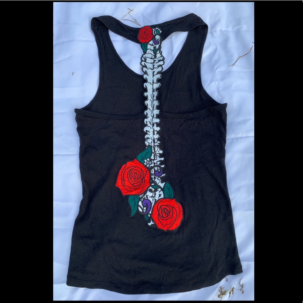 Super cool black spine tank-top only worn once